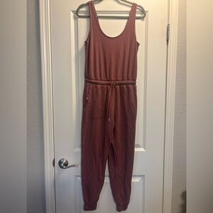 Athleta Mauve-Pink Sleeveless Jumpsuit Size Small
